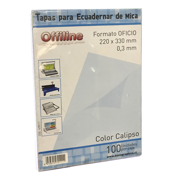 TAPA PARA ENCUADERNAR MICA CALIPSO OFICIO 100 UNIDADES - 1