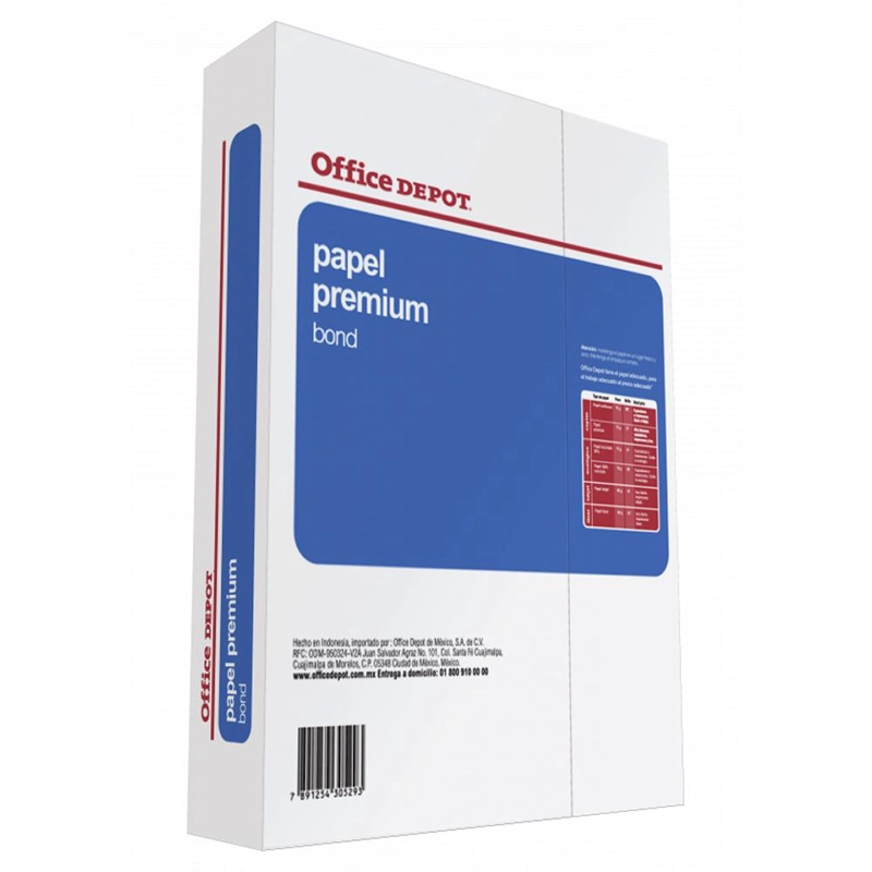 RESMA CARTA 75 G/M2 500 HOJAS COLOR BLANCO OFFICEDEPOT - 2