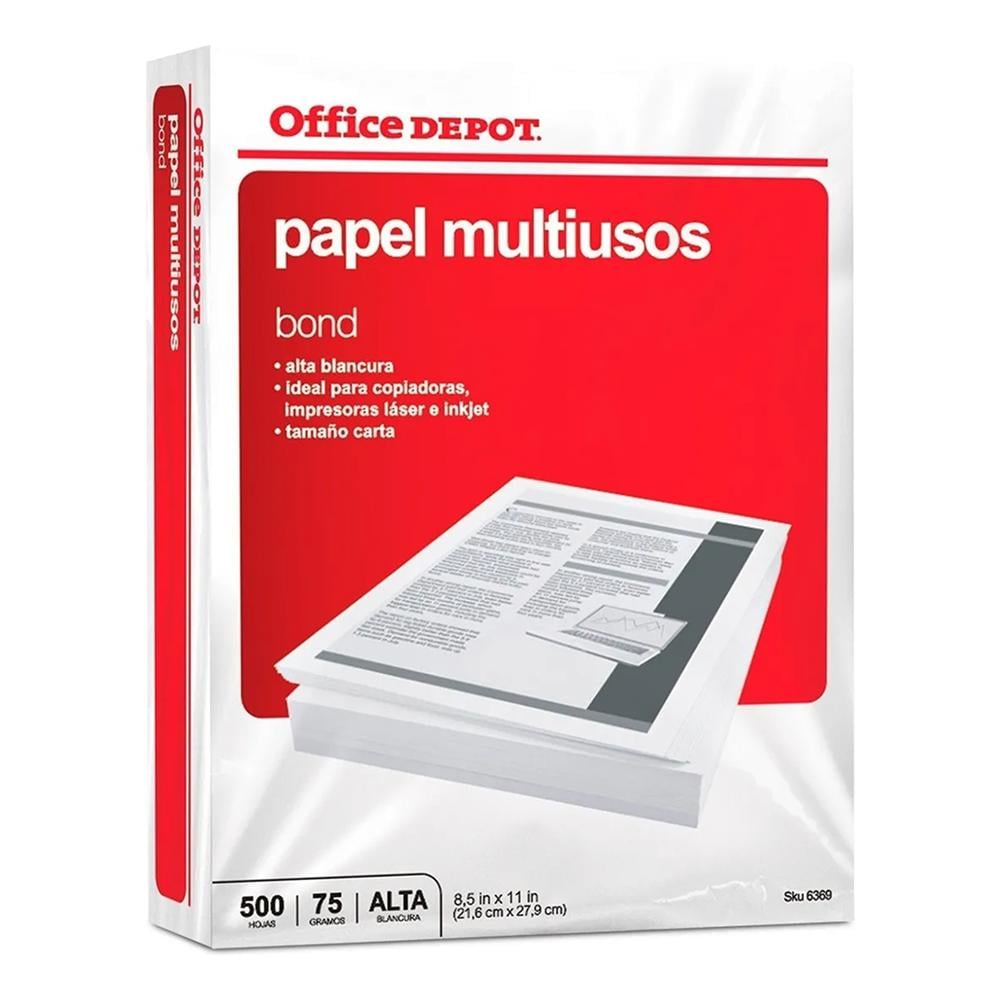RESMA CARTA 70 G/M2 500 HOJAS COLOR BLANCO OFFICEDEPOT - 1