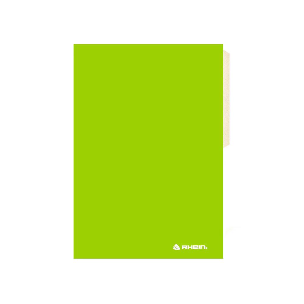 PACK 100 CARPETAS CARTULINA OFICIO VERDE SIN BOLSILLO RHEIN - 2