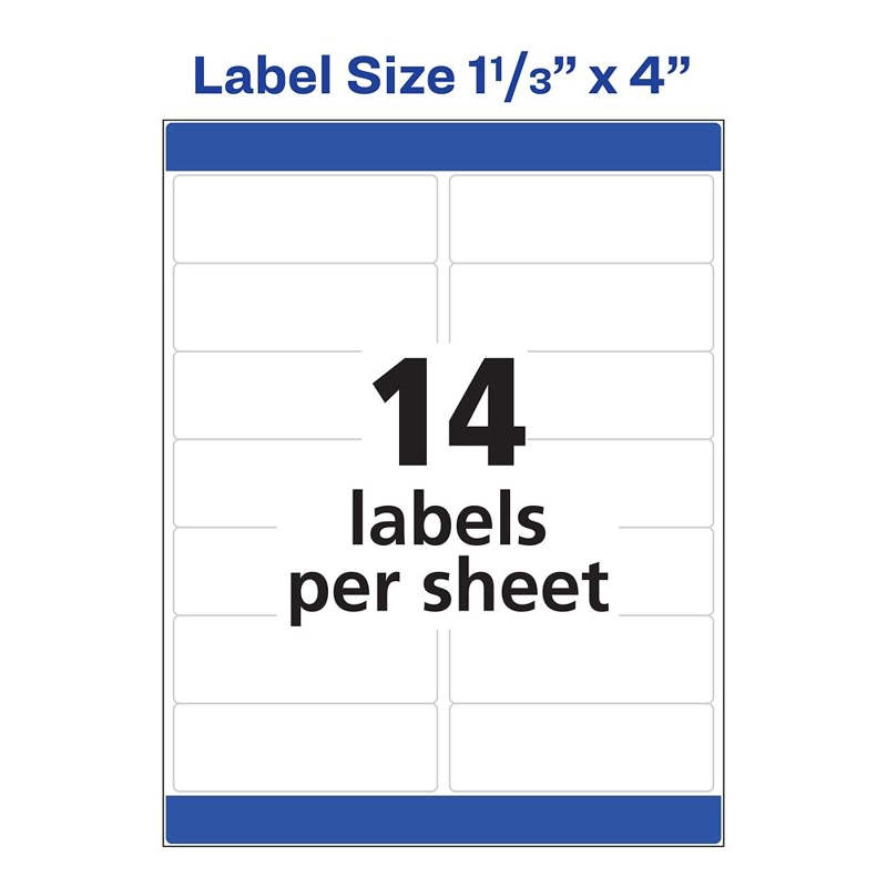 350 ETIQUETAS ADHESIVAS AVERY INKJET 34X102 MM BLANCA 25HJS - 2