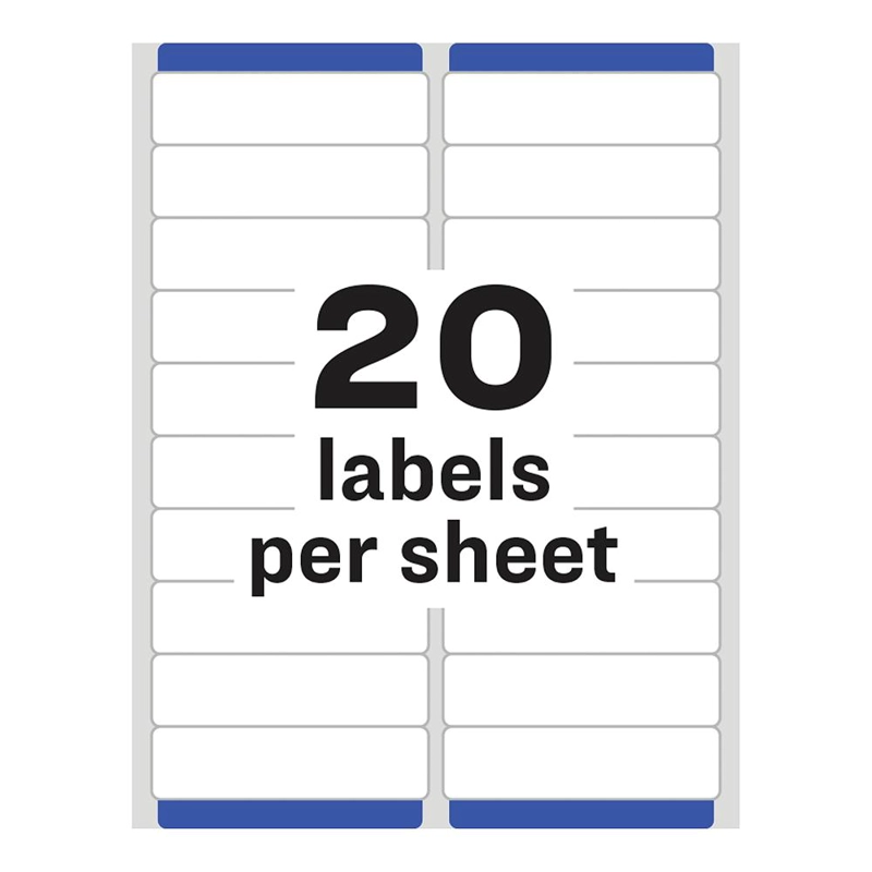 500 ETIQUETAS ADHESIVAS AVERY INKJET 25X102 MM BLANCA 25HJS - 2