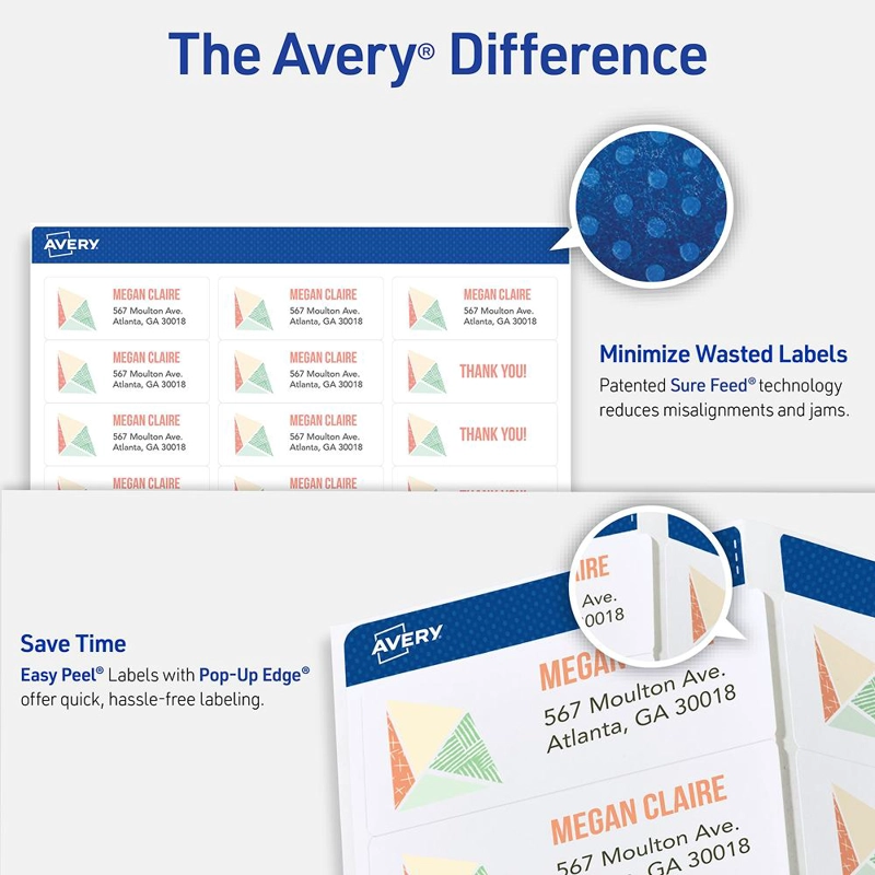 300 ETIQUETAS ADHESIVAS AVERY LASER/INKJET 25X67 MM 10HJS - 4