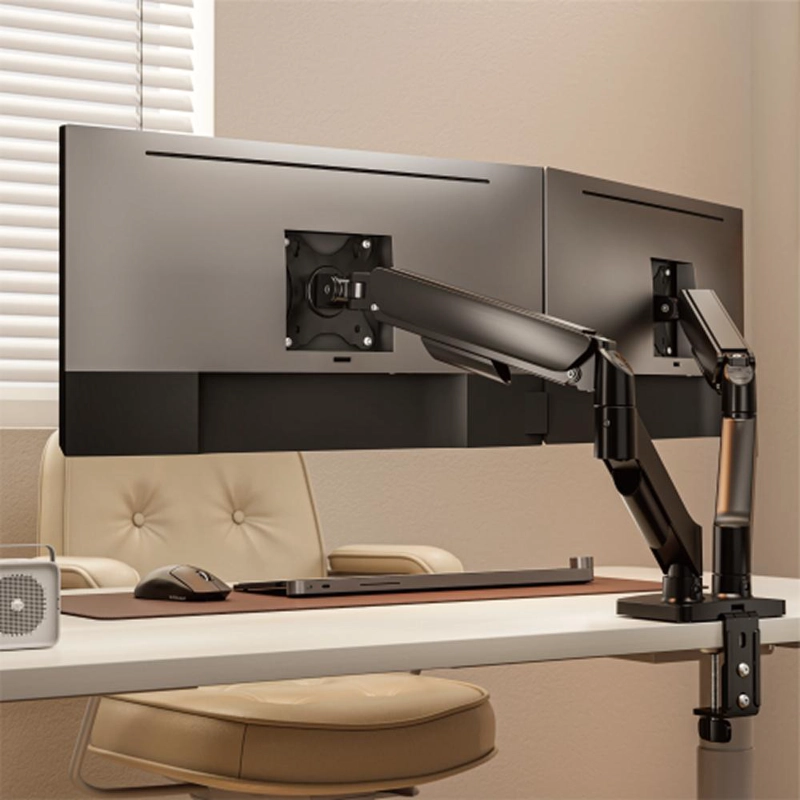 SOPORTE MONITOR A GAS 2 BRAZOS ESCRITORIO DE 17'-32' NEGRO - 3