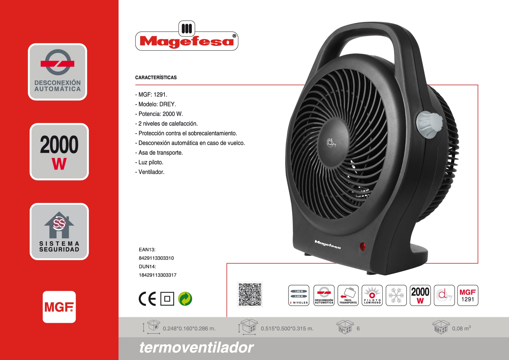 TERMOVENTILADOR MAGEFESA DREY MGF1291 - 3