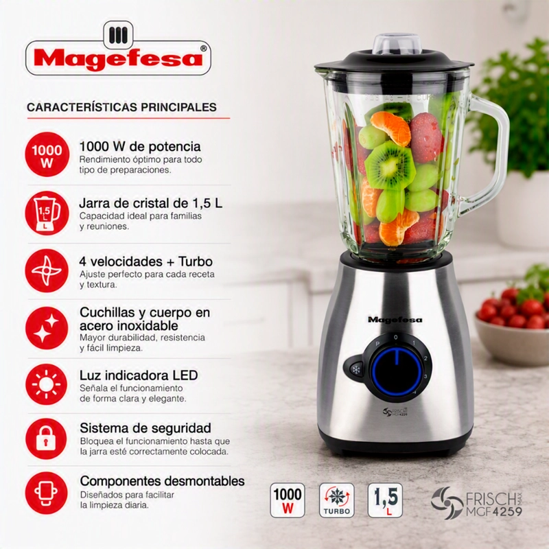 LICUADORA MAGEFESA FRISCH BLENDER 1.5 L - 2