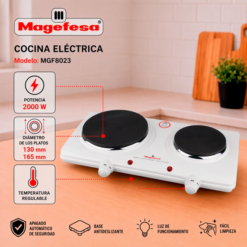 COCINA ELE CTRICA MAGEFESA DINAMIC DUO MGF8023 - 2