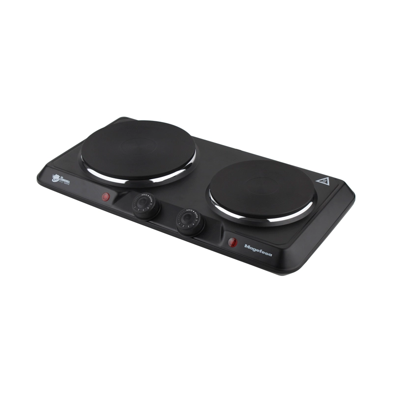 COCINA ELECTRICA ENCIMERA MAGEFESA 2 PLATOS 2000W NEGRA - 1