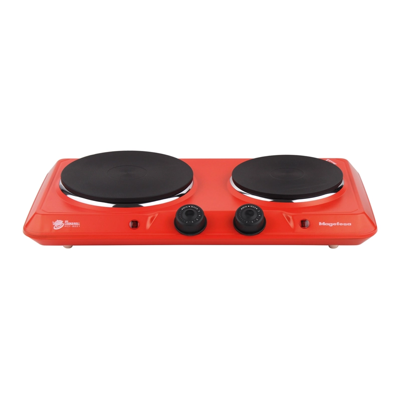 COCINA ELECTRICA ENCIMERA MAGEFESA 2 PLATOS 2000W ROJA - 3