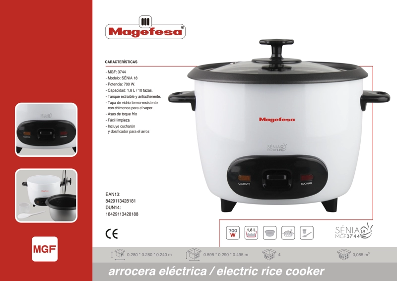 ARROCERA ELE CTRICA MAGEFESA 1.8 L SENIA MGF3744 - 3