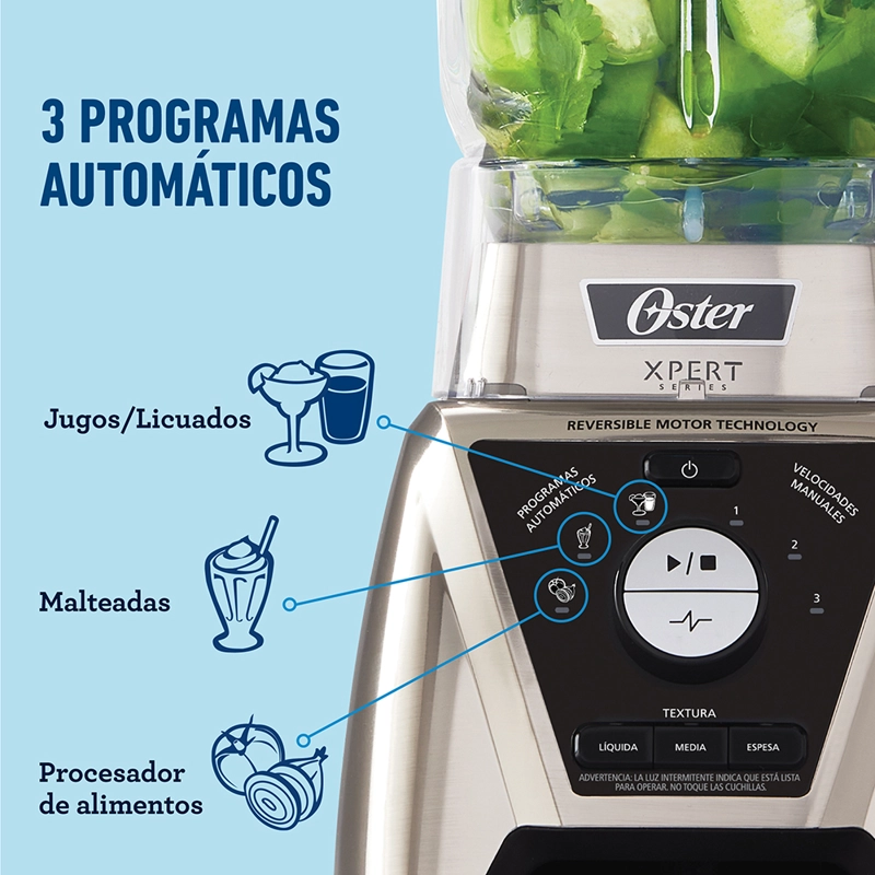 LICUADORA XPERT SERIES NIQUEL CONTROL TEXTURA Y BLEND N GO BLST3BCPG - 2