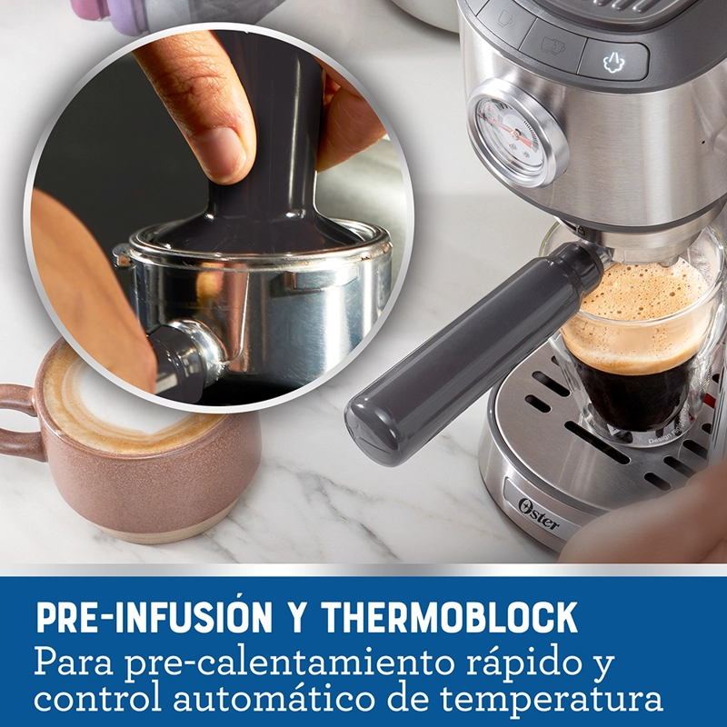 CAFETERA OSTER HIDROPRESIÓN COMPACTA ESPRESSO ® BVSTEM7200 - 2