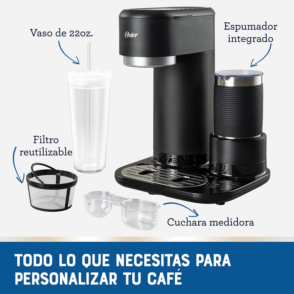 CAFETERA OSTER HIDROPRESIÓN LATTE ® CON ESPUMADOR BVSTDC02B - 6