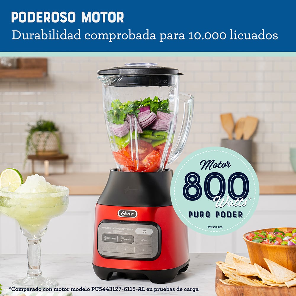 LICUADORA OSTER BLSTPEG-CRT-052 800 W 1.5 L REVERSIBLE 3 VELOCIDADES + PULSO BLSTPEGCRT - 5