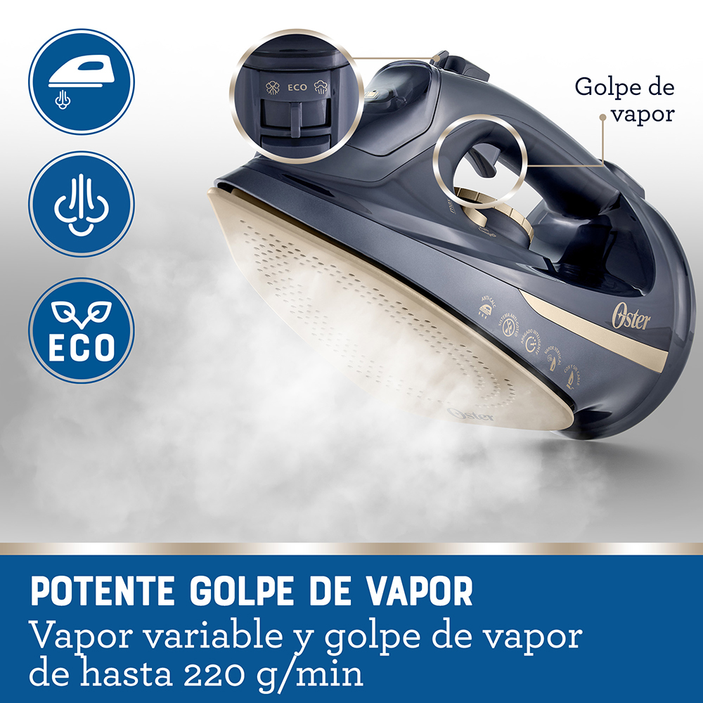 PLANCHA VAPOR OSTER 2200W INALÁMBRICA 2 EN 1 CERÁMICA GCSTCC5000 - 4