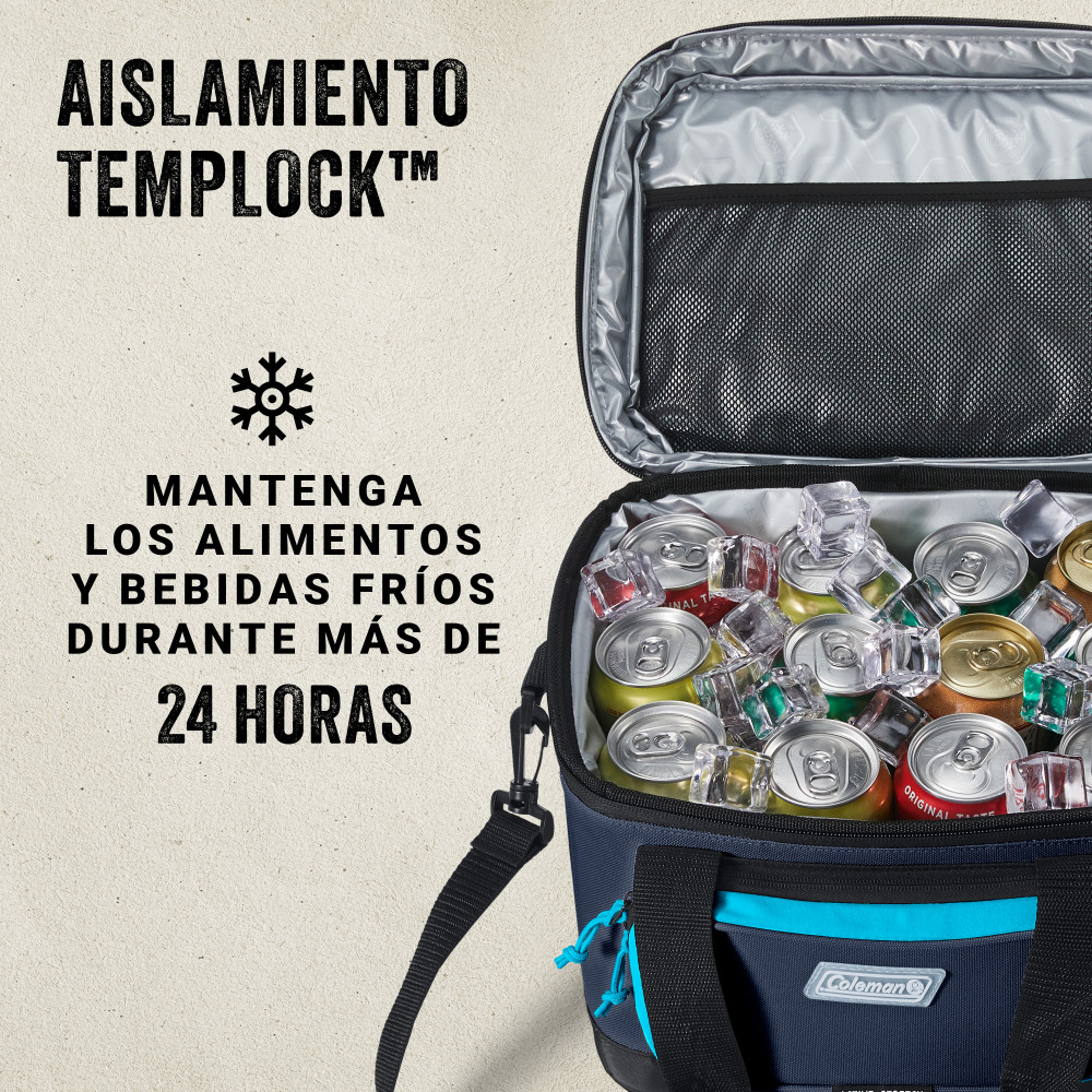 SOFT COOLER COLEMAN XPAND CAPACIDAD 24 LATAS AZUL - 3