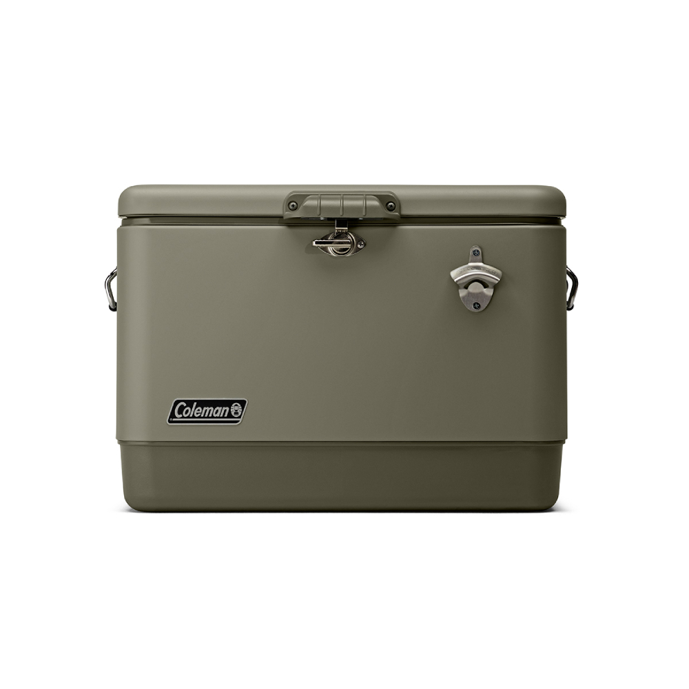 COOLER COLEMAN REUNION CAPACIDAD 54 QT / 51 LT VERDE MUSGO ACERO - 1