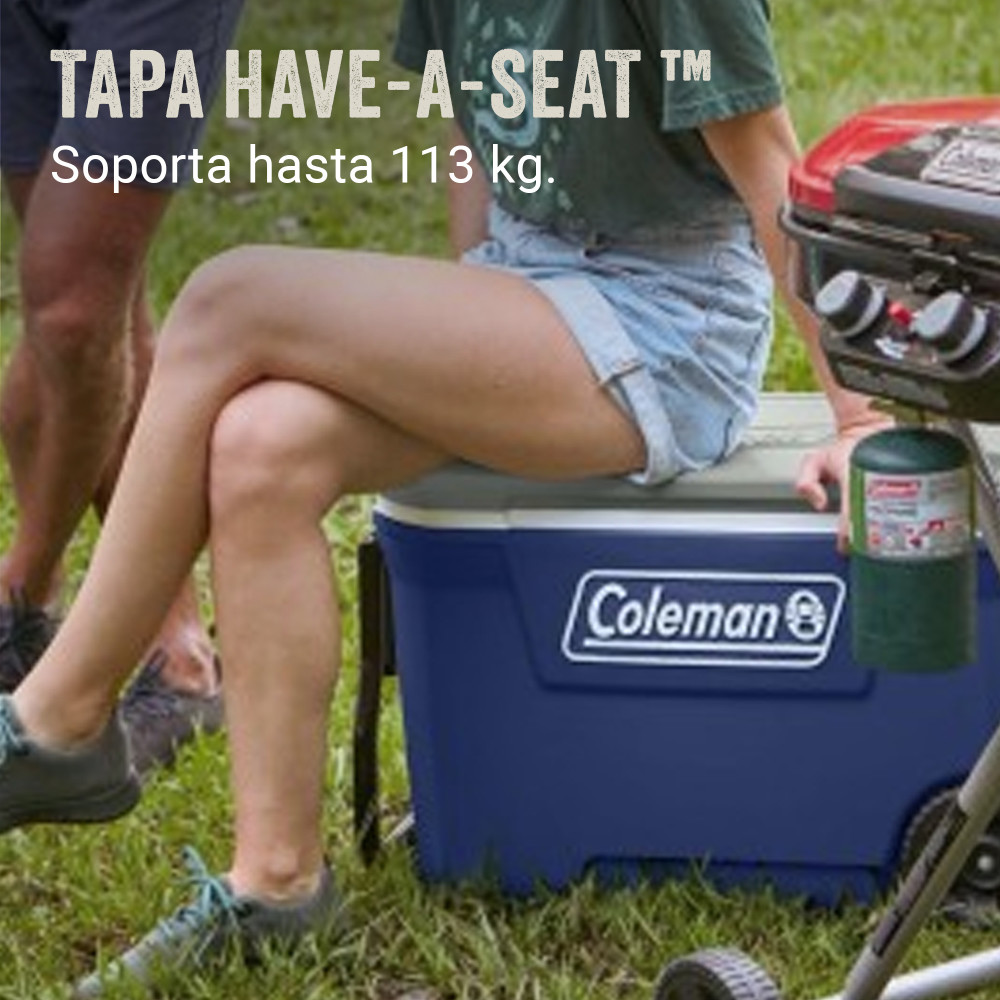 COOLER COLEMAN 316 CON RUEDAS AZUL 58 LT / 62 QT - 5
