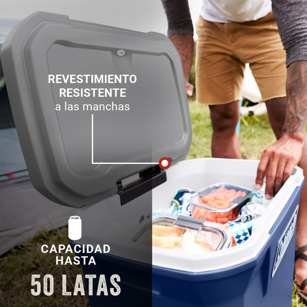 COOLER COLEMAN 316 CON RUEDAS AZUL 61 LT / 65 QT - 6