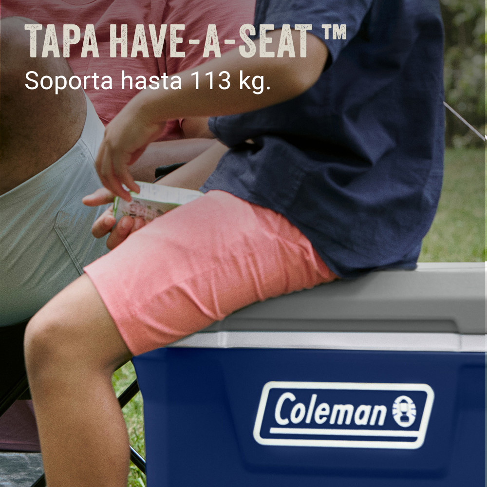 COOLER COLEMAN 316 CON RUEDAS AZUL 61 LT / 65 QT - 7