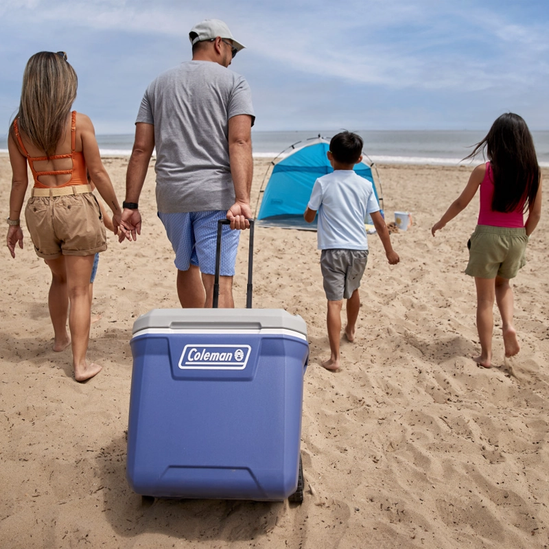 COOLER COLEMAN 316 CON RUEDAS AZUL 61 LT / 65 QT - 9