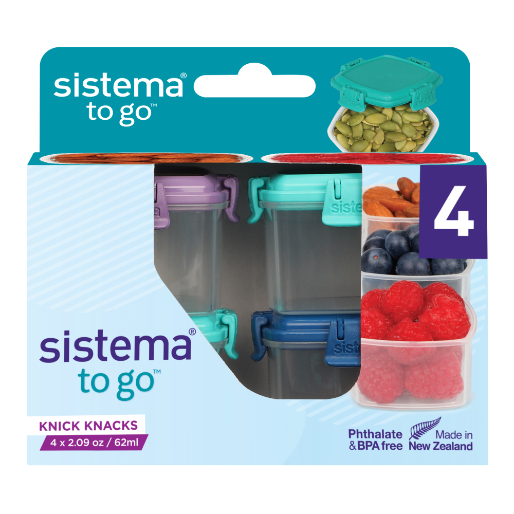 PACK 4 CONTENEDORES HERMÉTICOS SISTEMA TO GO DE 62 ML - 7