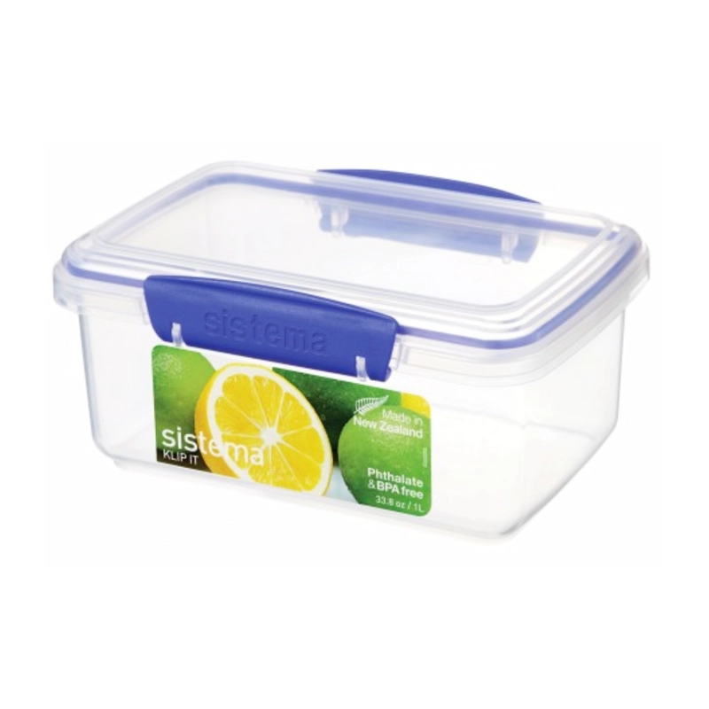 CONTENEDOR HERMÉTICO RECTANGULAR KLIP IT SISTEMA DE 1 L - 1