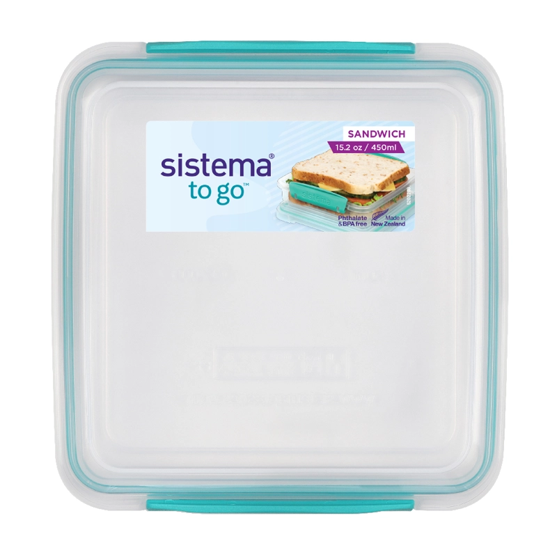 CONTENEDOR HERMÉTICO SISTEMA TO GO PARA SANDWICH DE 450 ML - 4