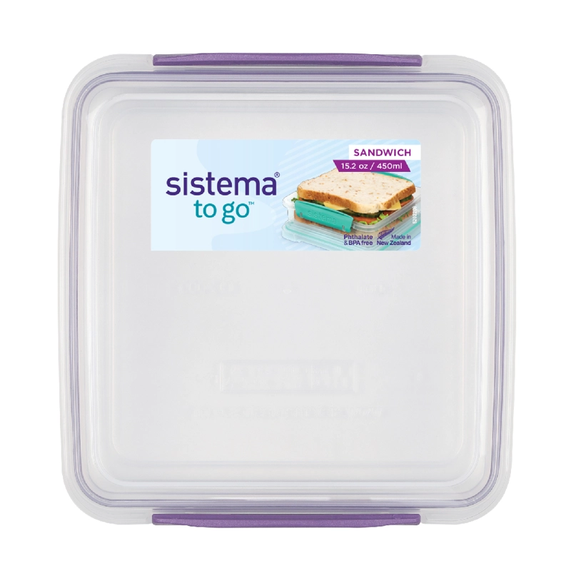 CONTENEDOR HERMÉTICO SISTEMA TO GO PARA SANDWICH DE 450 ML - 5