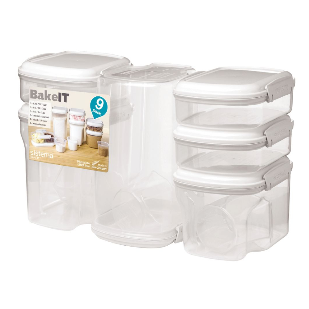 SET DE 9 CONTENEDORES HERMÉTICOS SISTEMA BAKE IT - 2