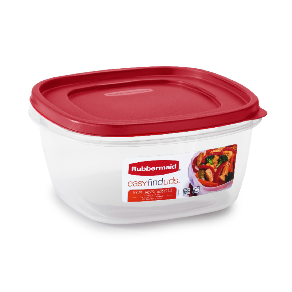 SET DE 6 CONTENEDORES HERMÉTICOS EASY FIND LIDS DE RUBBERMAID 3.3 L - 1