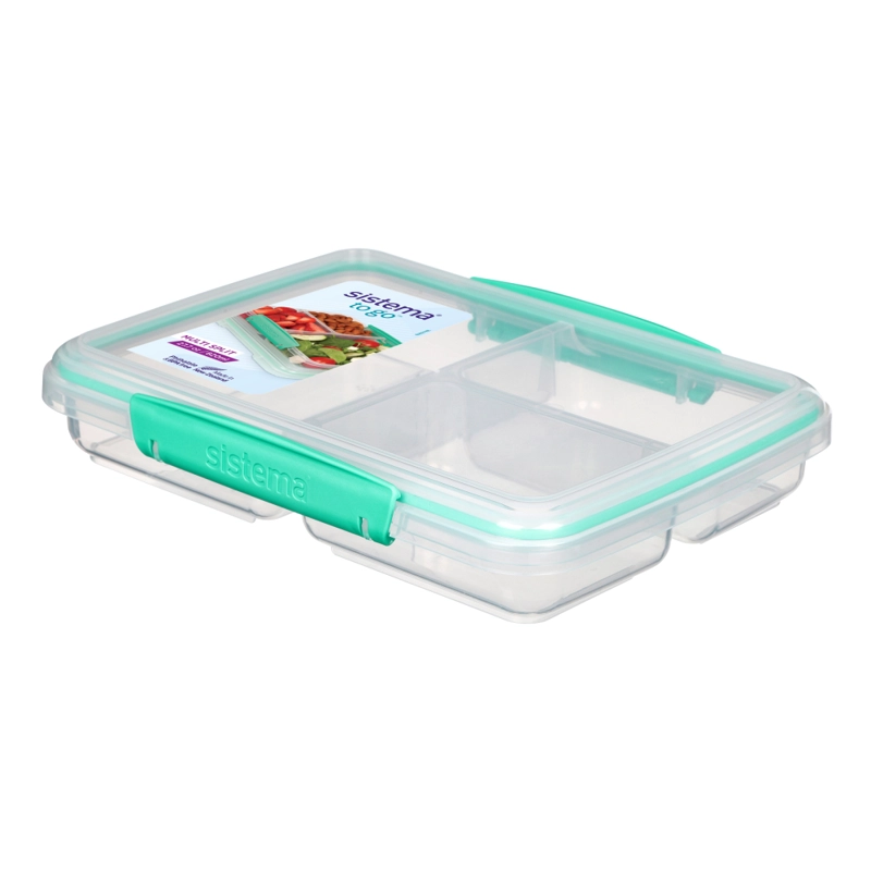 CONTENEDOR HERMÉTICOS 3 COMPARTIMIENTOS SISTEMA TO GO 820 ML - 1