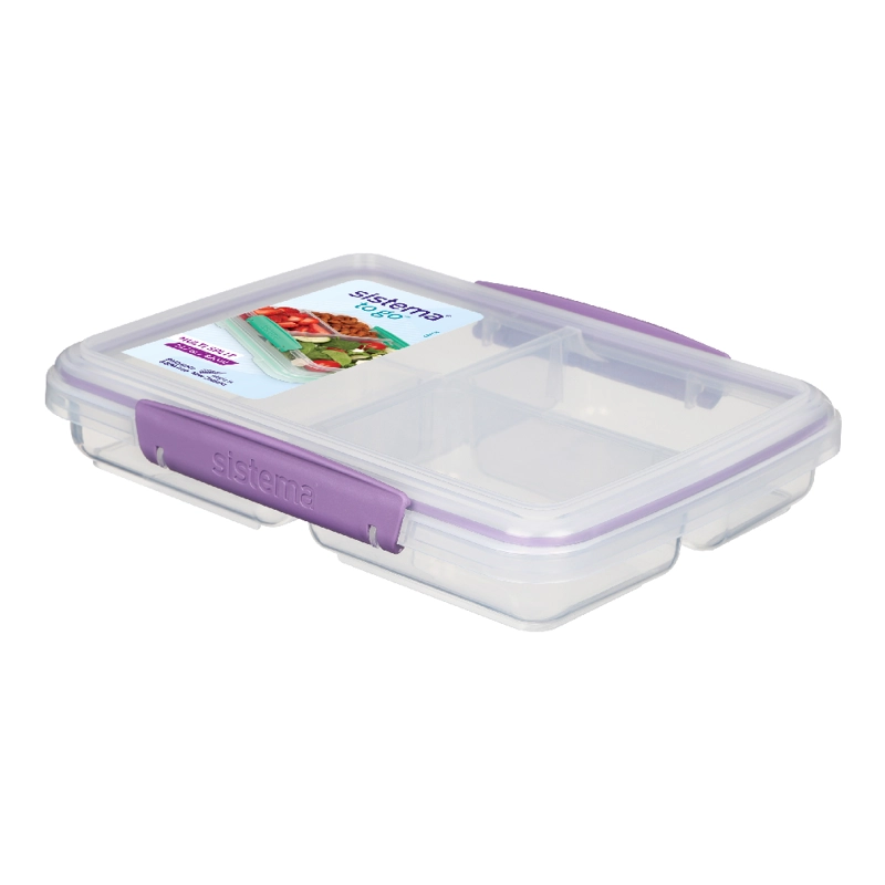CONTENEDOR HERMÉTICOS 3 COMPARTIMIENTOS SISTEMA TO GO 820 ML - 2