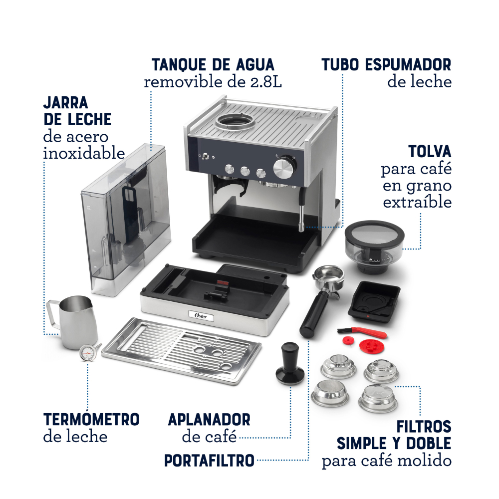 CAFETERA PARA ESPRESSO OSTER® PERFECT BREW BVSTEM7400 - 7