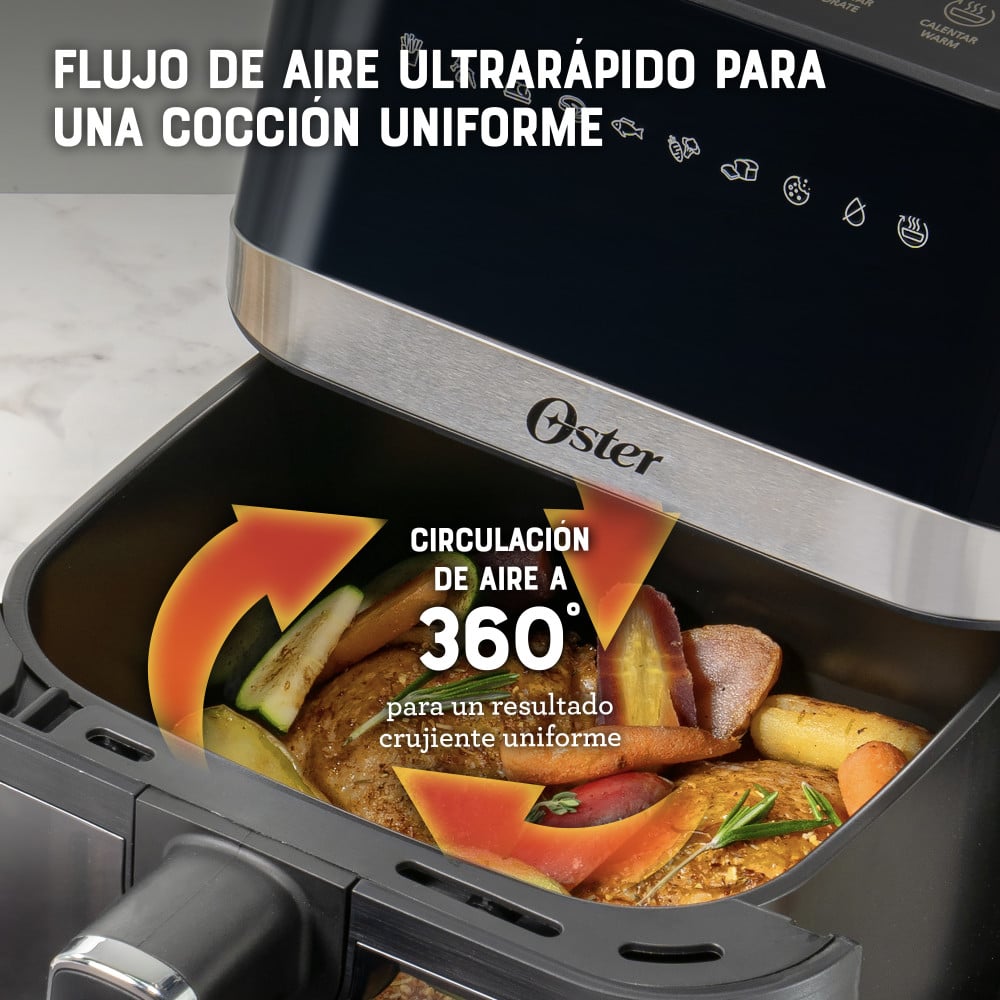 FREIDORA DE AIRE DIGITAL 4L OSTER DIAMONDFORCE 10 PROGRAMAS AUTOMÁTICOS CKSTAF40WDDF - 6