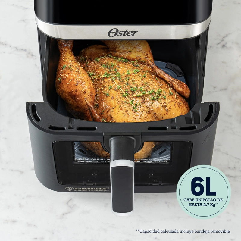 FREIDORA DE AIRE OSTER DIGITAL 6L DIAMONDFORCE 10 PROGRAMAS AUTOMATICOS CKSTAF60WDDF - 3
