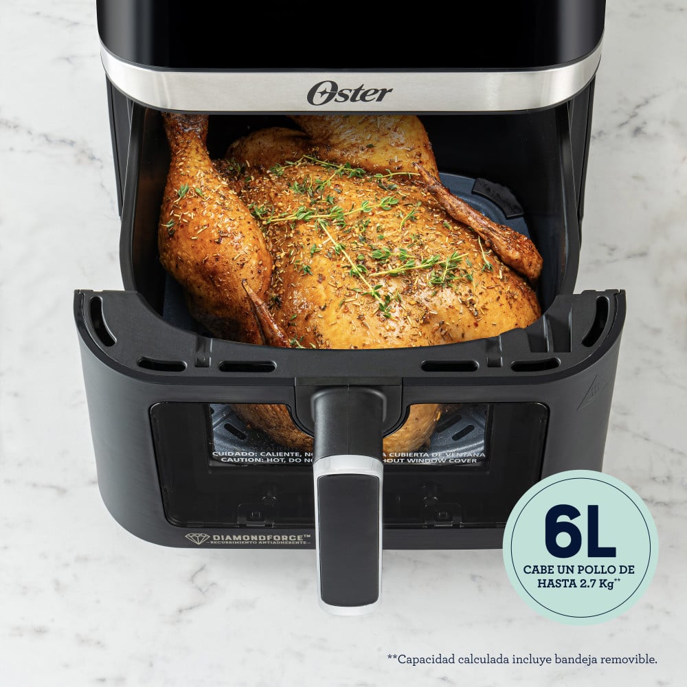 FREIDORA DE AIRE DIGITAL 6L OSTER DIAMONDFORCE 10 PROGRAMAS AUTOMATICOS CKSTAF60WDDF - 3