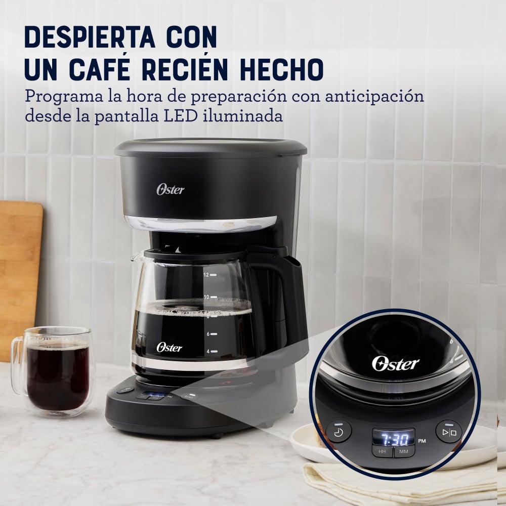 CAFETERA OSTER PROGRAMABLE CAPACIDAD 12 TAZAS BVSTDCP121B - 4