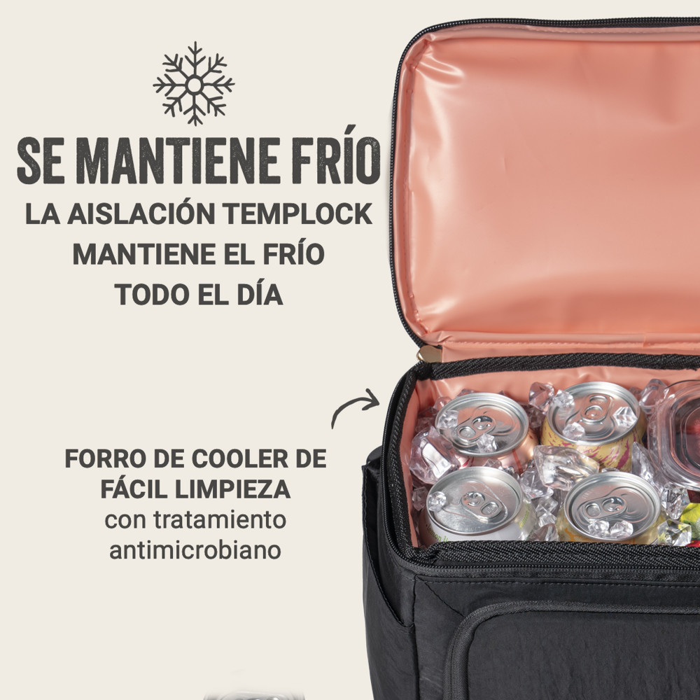 MOCHILA TE RMICA COOLER COLEMAN® NOW 20 LATAS NEGRO BEIGE - 2