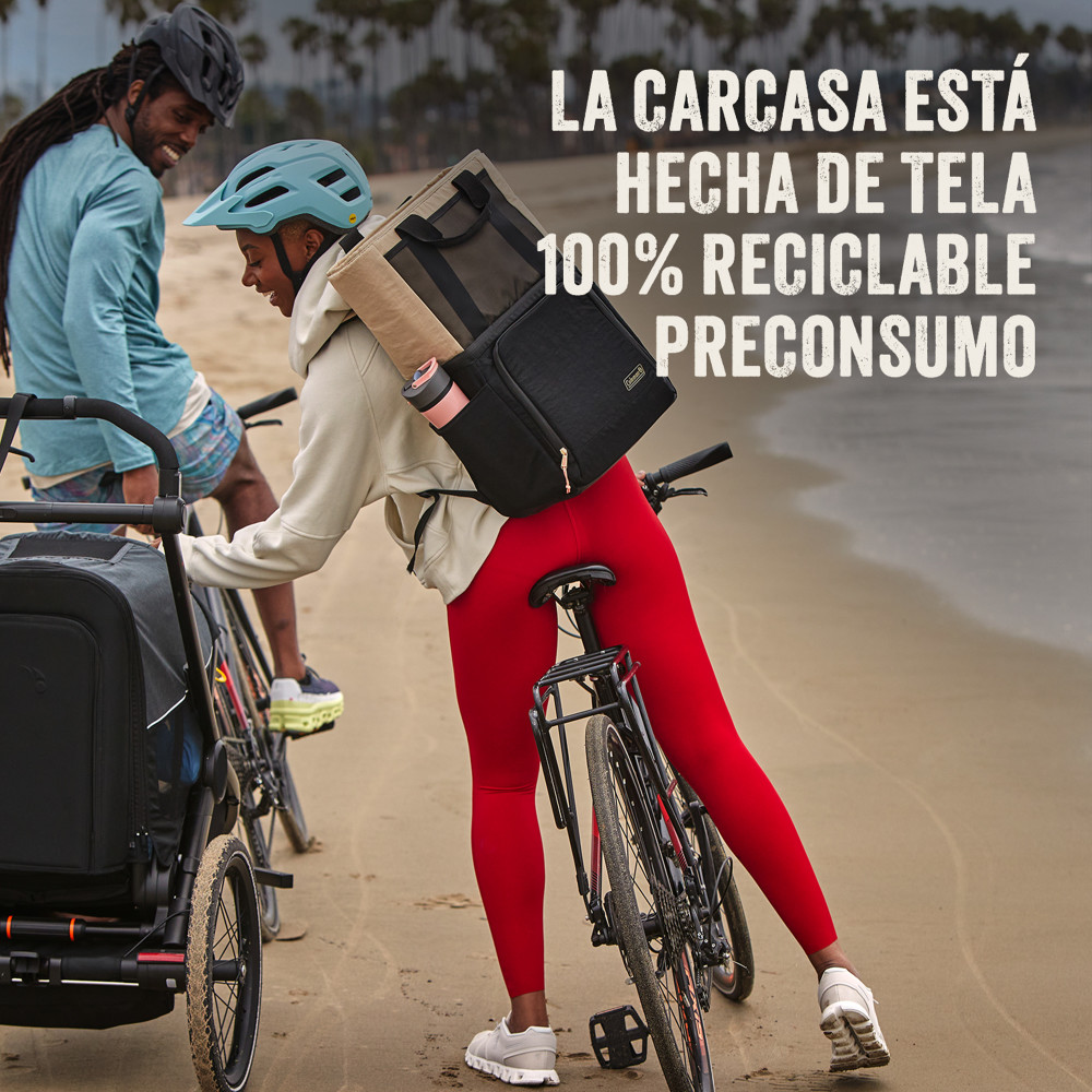 MOCHILA TE RMICA COOLER COLEMAN® NOW 20 LATAS NEGRO BEIGE - 6