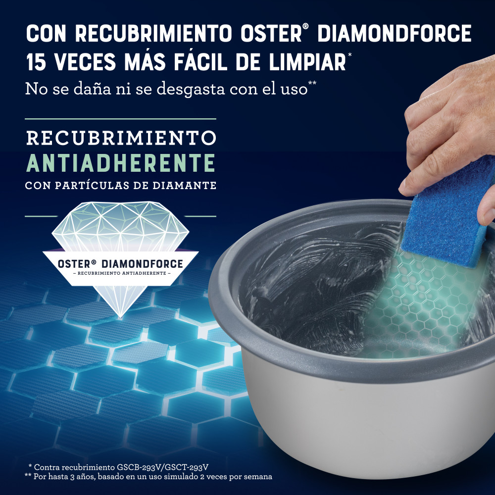 ARROCERA 3 EN 1 OSTER 12 TAZAS DIAMOND FORCE CKSTRC12DFSKE - 6