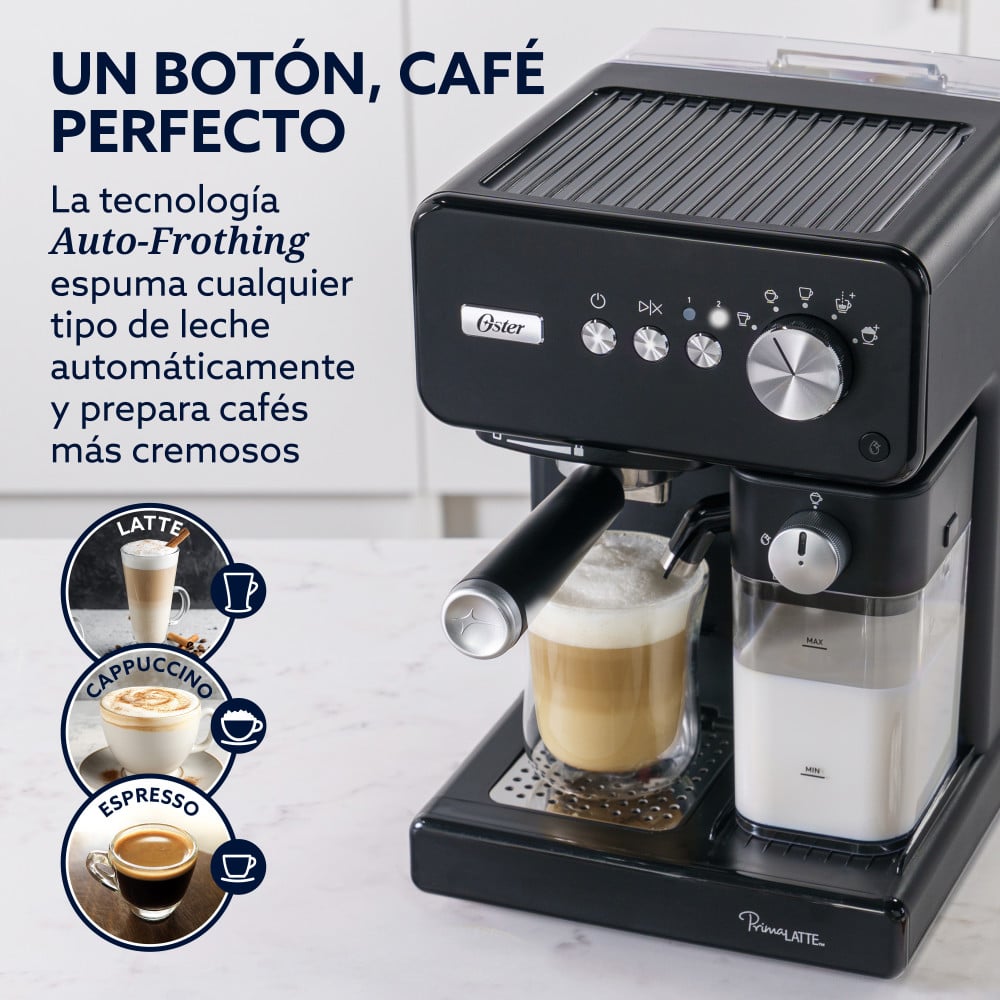 CAFETERA AUTOMATICA OSTER PRIMALATTE NEGRO BVSTEM6604BK - 3