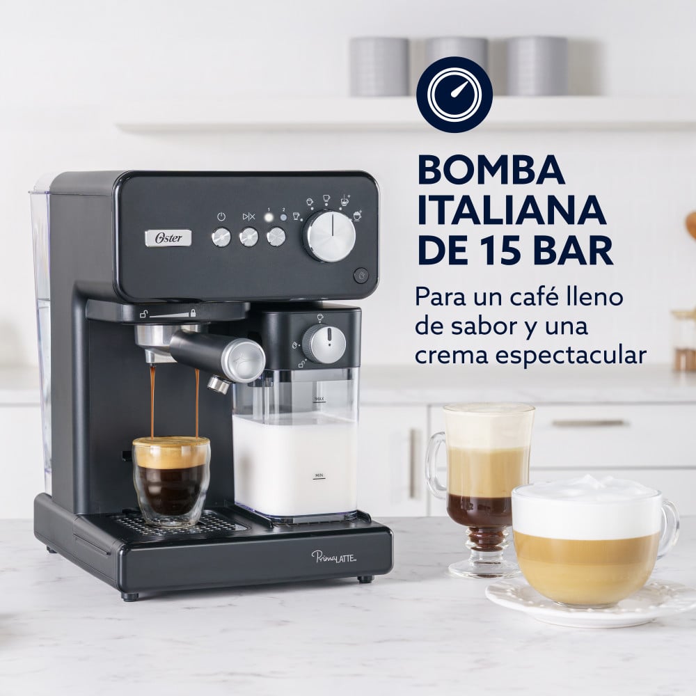 CAFETERA AUTOMATICA OSTER PRIMALATTE NEGRO BVSTEM6604BK - 6