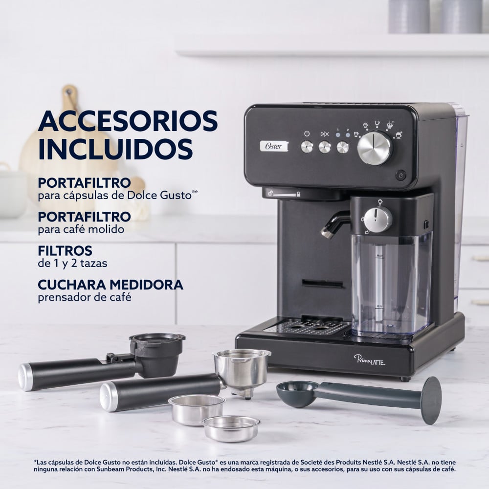 CAFETERA AUTOMATICA OSTER PRIMALATTE NEGRO BVSTEM6604BK - 7