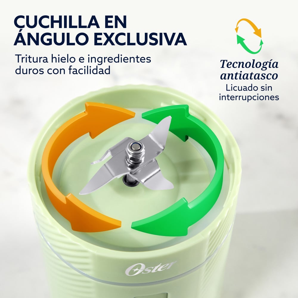 LICUADORA OSTER PORTATIL 590 ML RECARGABLE VERDE BLSTGFPM20 - 5