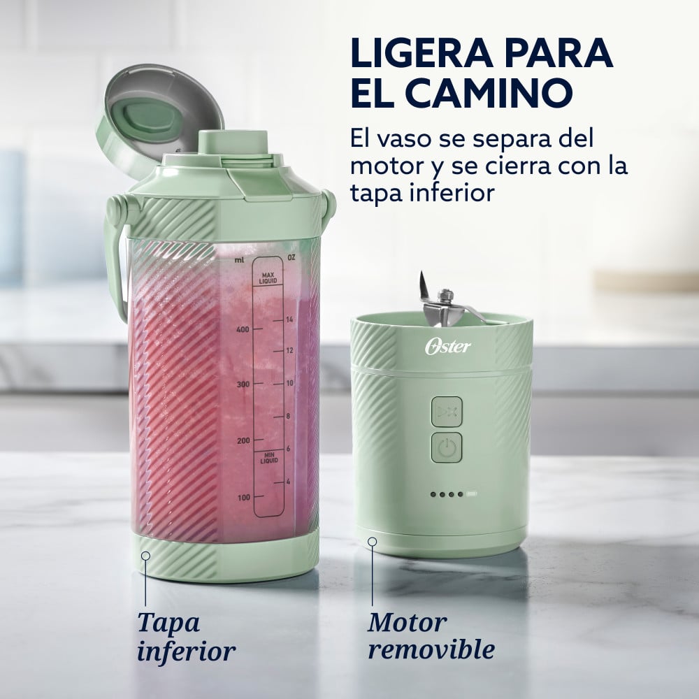 LICUADORA OSTER PORTATIL 590 ML RECARGABLE VERDE BLSTGFPM20 - 8