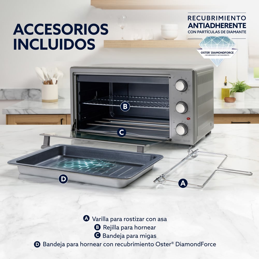 HORNO CON ROTISSERIE OSTER 60 LT MANUAL TSSTTV60MNS - 6
