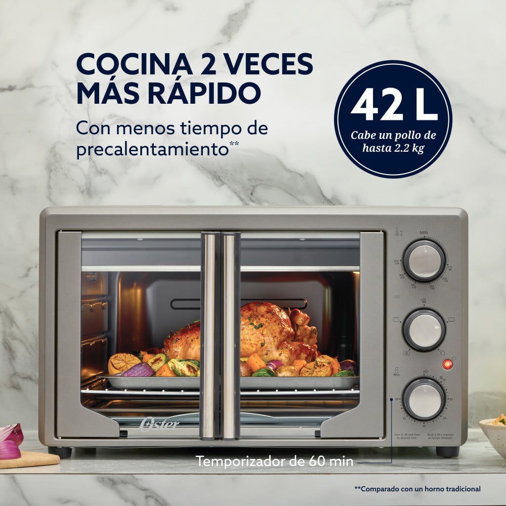 HORNO CON FREIDORA AIRE OSTER 42 LT MANUAL TSSTTV42FDMAFNS - 5