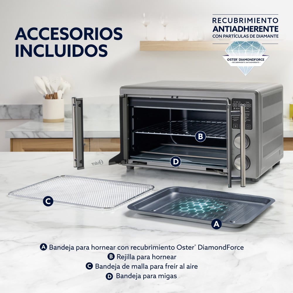 HORNO CON FREIDORA AIRE OSTER 42 LT DIGITAL TSSTTV42FDDAFNS - 6