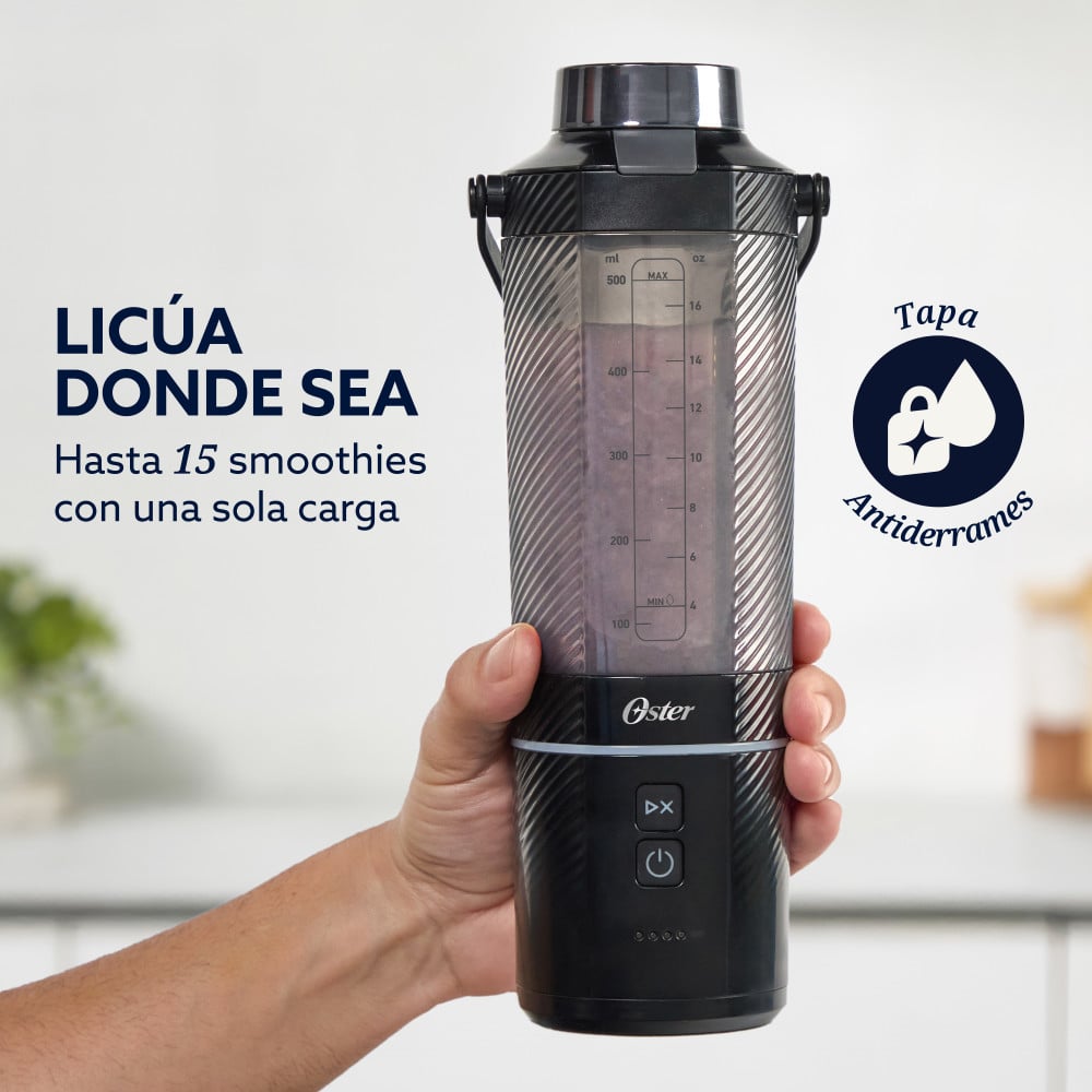 LICUADORA OSTER PORTATIL 590 ML RECARGABLE NEGRO BLSTGFPB20 - 3